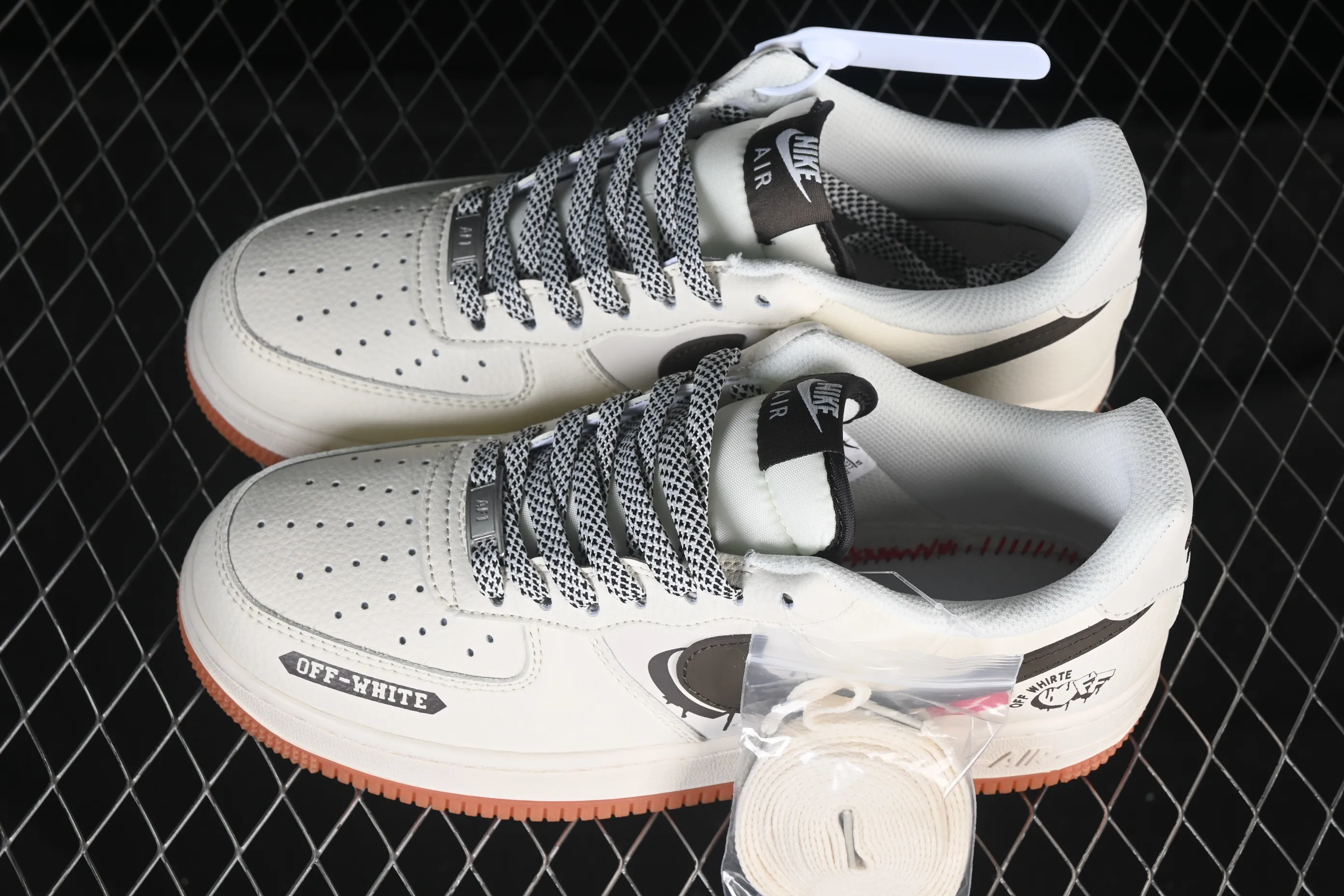 All categories Nk Air Force 1 Air Force series Nk Air Force 1 Low Air Force low-top Nike Air Force 1'07 Low joint love rice black raw rubber Air Force 1 low-top casual sneakers QW5836-027